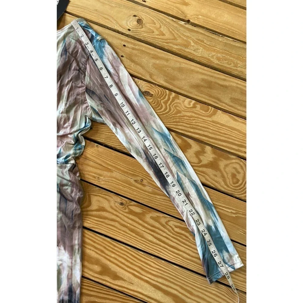 NWT Fashion Nova Appreciate The Arts Long Sleeve Dress 2X Abstract Twist Front - Picture 9 of 9